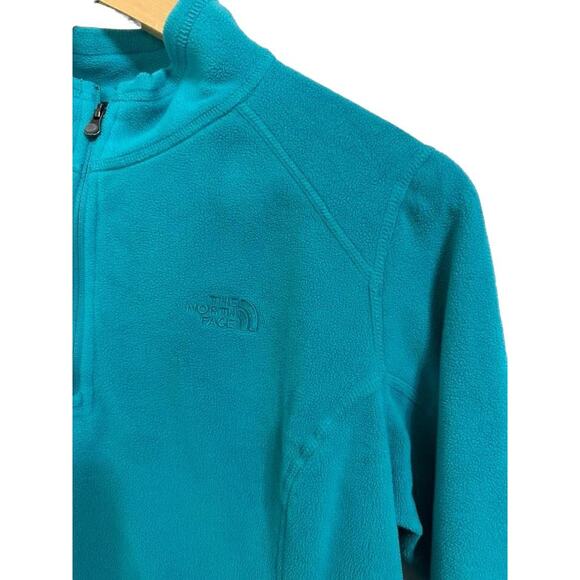 The North Face Blue 1/4 Zip Up Fleece Pullover Jacket High Neck‎ Size Medium - Picture 2 of 6